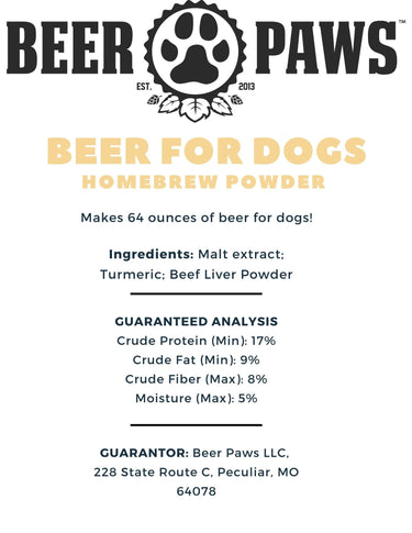 Beer for Dogs Homebrew Powder